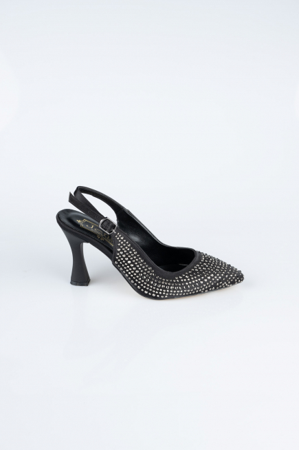 Stiletto Steinbesetzt Schwarz MJ4103