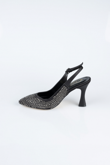 Stiletto Steinbesetzt Schwarz MJ4103