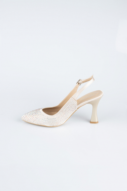 Stiletto Steinbesetzt Hautfarben MJ4103