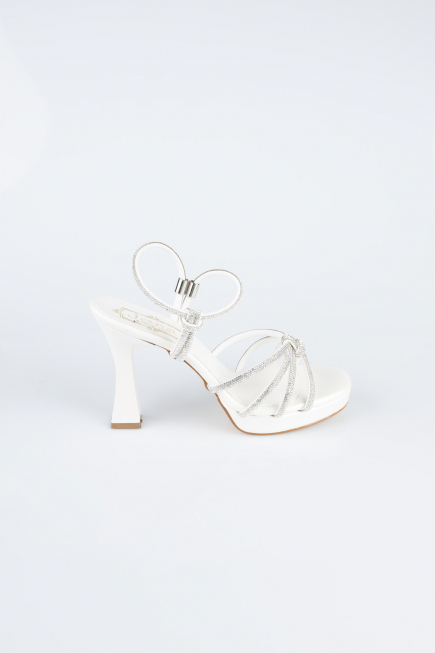 Party-Schuhe Steinbesetzt Weiß MJ4105