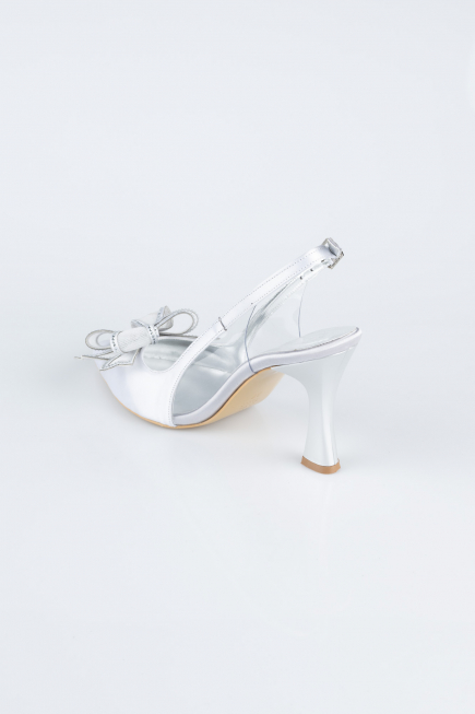 Party-Schuhe Satin Silber MJS4100