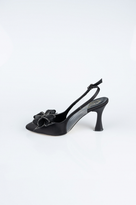 Party-Schuhe Satin Schwarz MJS4100