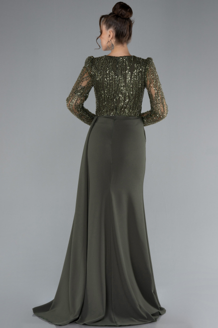 Abendkleid Lang Khaki ABU4310