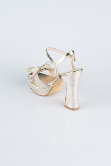 Party-Schuhe Laserschnitt Gold MJL2331