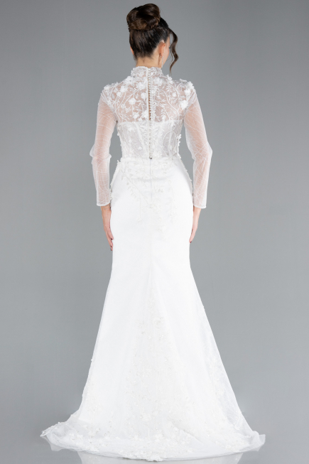 Hochzeitskleider Lang Weiß ABU4342