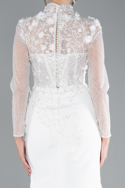 Hochzeitskleider Lang Weiß ABU4342
