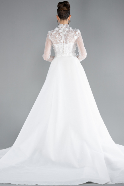 Hochzeitskleider Lang Weiß ABU4342