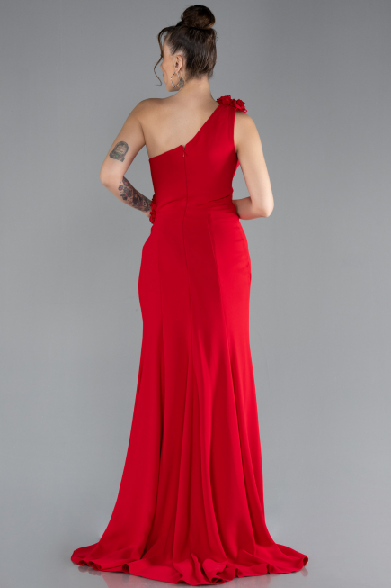 Abendkleid im Meerjungfrau-Stil Lang Rot ABU4381