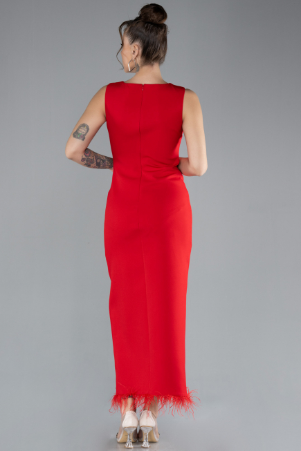 Partykleid Midi Rot ABK2169