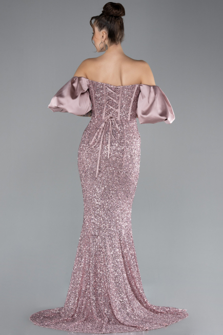 Puder Abendkleid Im Meerjungfrau-Stil Lang ABU4308