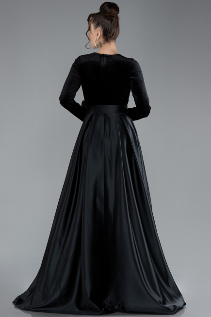 Abendkleid Lang Schwarz ABU1523