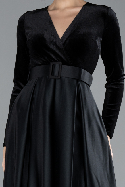 Abendkleid Lang Schwarz ABU1523