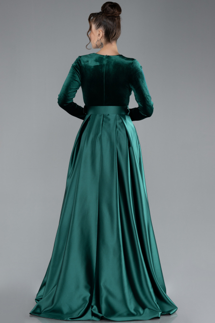 Smaragdgrün Abendkleid Lang ABU1523