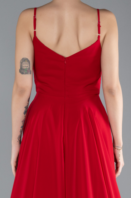 Abschlusskleid Lang Chiffon Rot ABU4412