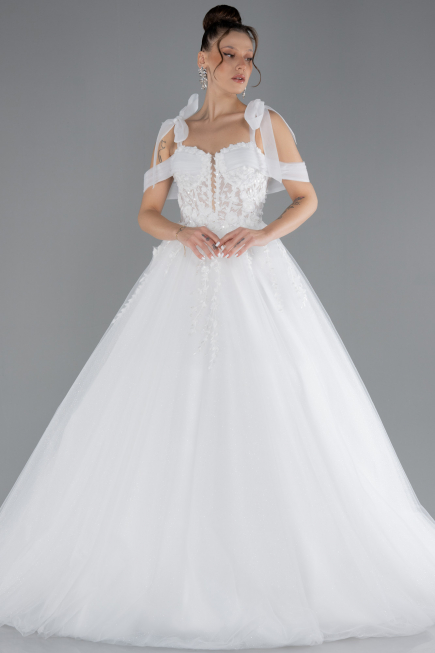 Hochzeitskleider Lang Weiß ABU4439