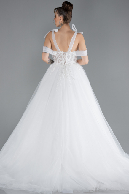 Hochzeitskleider Lang Weiß ABU4439