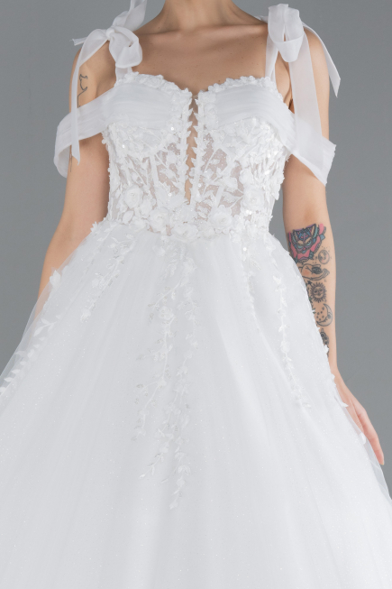 Hochzeitskleider Lang Weiß ABU4439