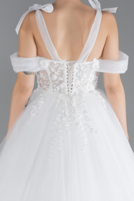 Hochzeitskleider Lang Weiß ABU4439