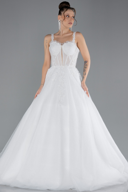 Hochzeitskleider Lang Weiß ABU4445