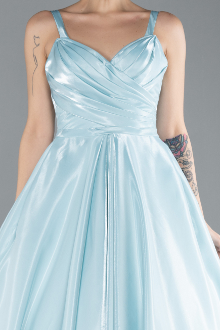 Designer Abendkleid Lang Satin Minzgrün ABU4448