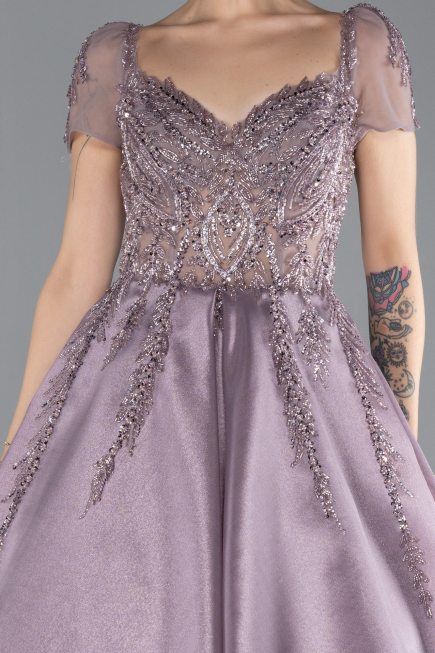 Designer Abendkleid Lang Lavendel ABU4449