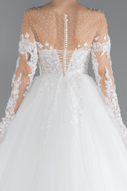 Hochzeitskleider Lang Weiß ABU4477