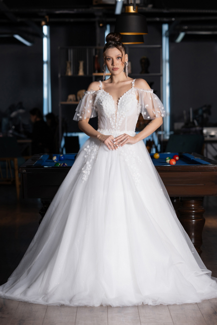 Hochzeitskleider Lang Weiß ABG045