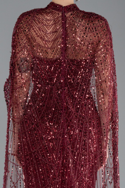 Abendkleid Lang Weinrot ABU4517