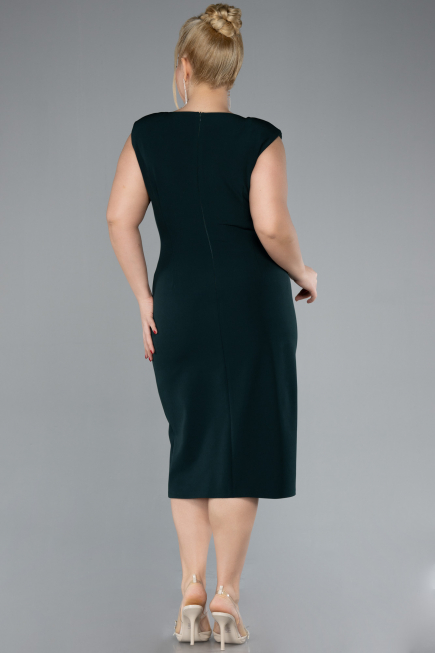 Partykleid in Übergröße Midi Smaragdgrün ABK2190
