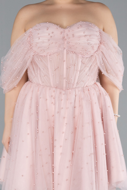 Puder Brautkleid In Übergröße Mini ABK2110