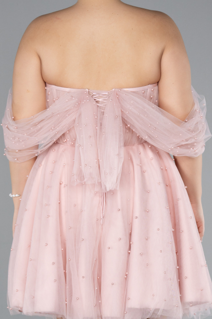 Puder Brautkleid In Übergröße Mini ABK2110
