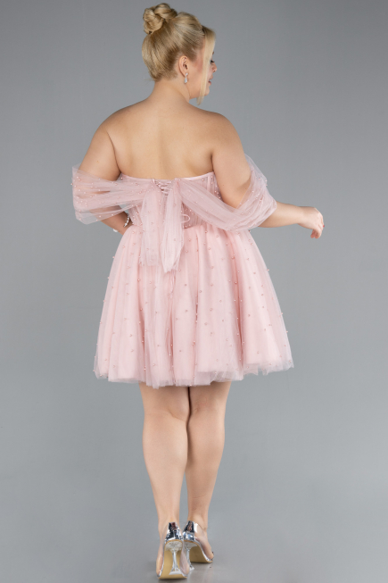 Puder Brautkleid In Übergröße Mini ABK2110