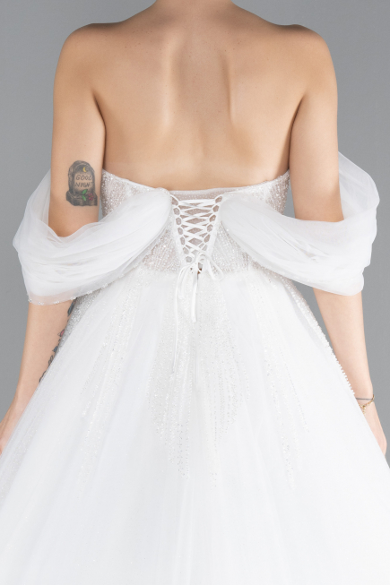 Hochzeitskleider Lang Weiß ABU4529