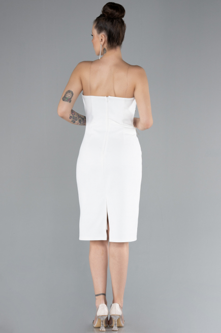 Partykleid Kurz Weiß ABK2211