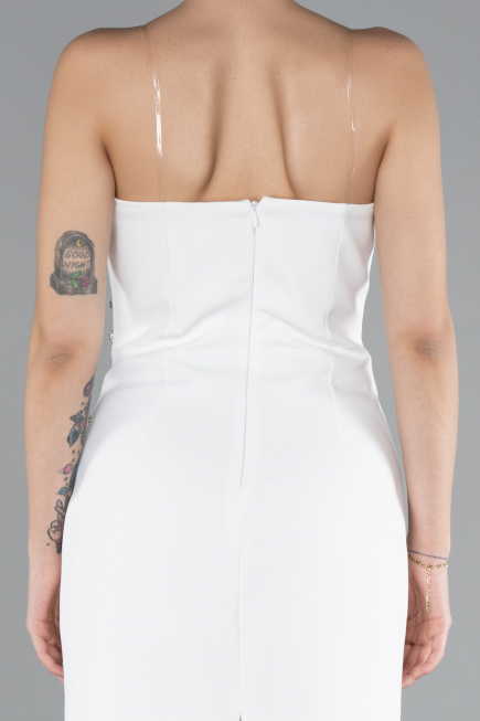 Partykleid Kurz Weiß ABK2211