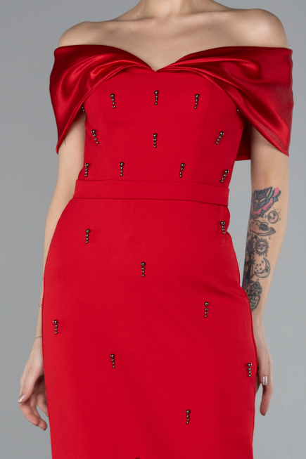 Partykleid Midi Rot ABK2212