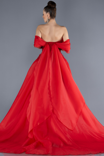 Designer Abendkleid Lang Rot ABU4546