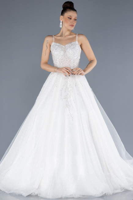 Hochzeitskleider Lang Weiß ABU4547
