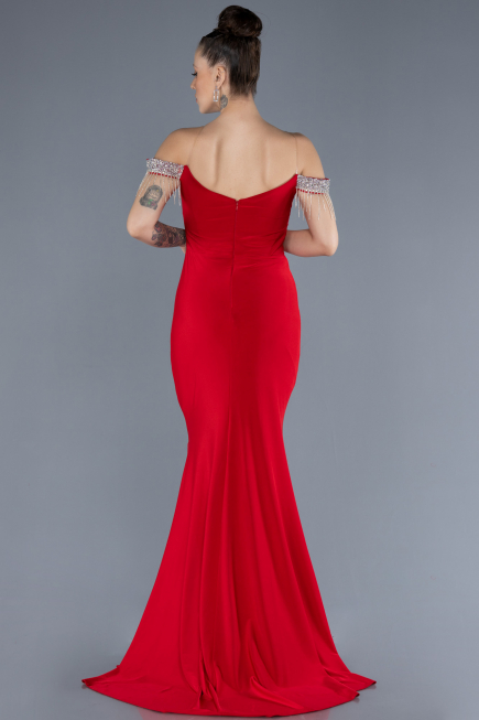 Abendkleid Lang Rot ABU4553