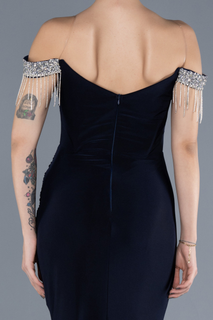 Abendkleid Lang Marineblau ABU4553