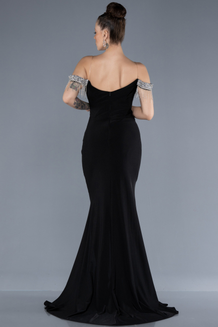 Abendkleid Lang Schwarz ABU4553