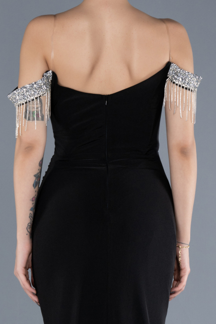 Abendkleid Lang Schwarz ABU4553