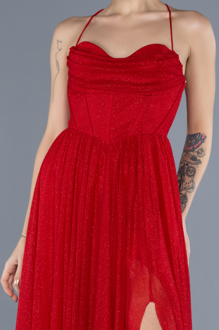 Abschlusskleid Lang Rot ABU4596
