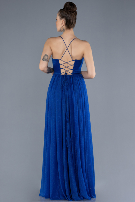 Abschlusskleid Lang Sächsischblau ABU4596