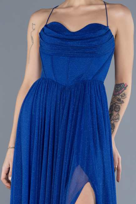 Abschlusskleid Lang Sächsischblau ABU4596