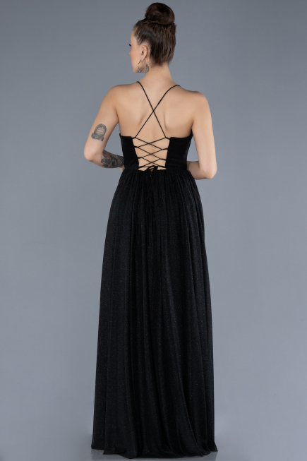 Abschlusskleid Lang Schwarz ABU4596