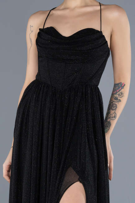 Abschlusskleid Lang Schwarz ABU4596