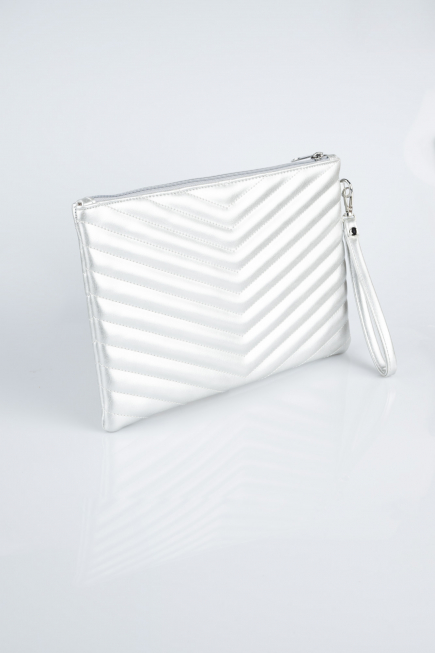 Abendtaschen Leder Silber KC413