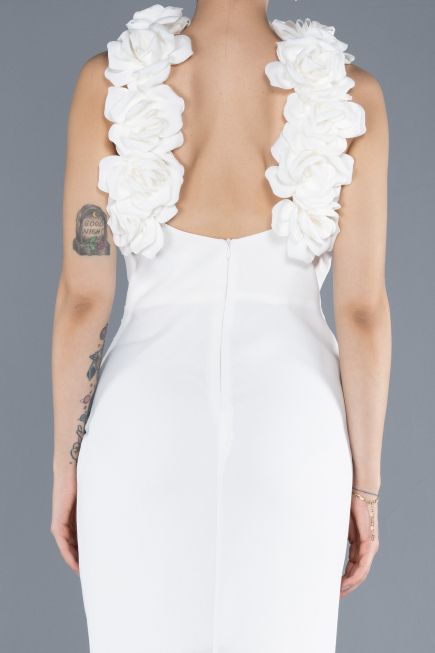 Abendkleid Lang Weiß ABU4610