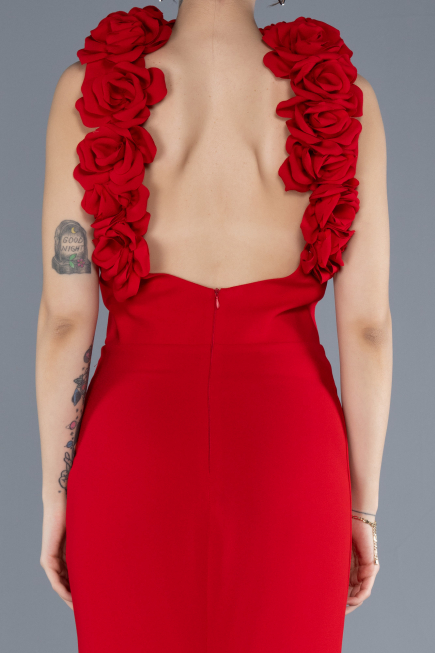 Abendkleid Lang Rot ABU4610